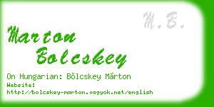 marton bolcskey business card
