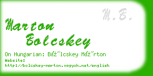 marton bolcskey business card